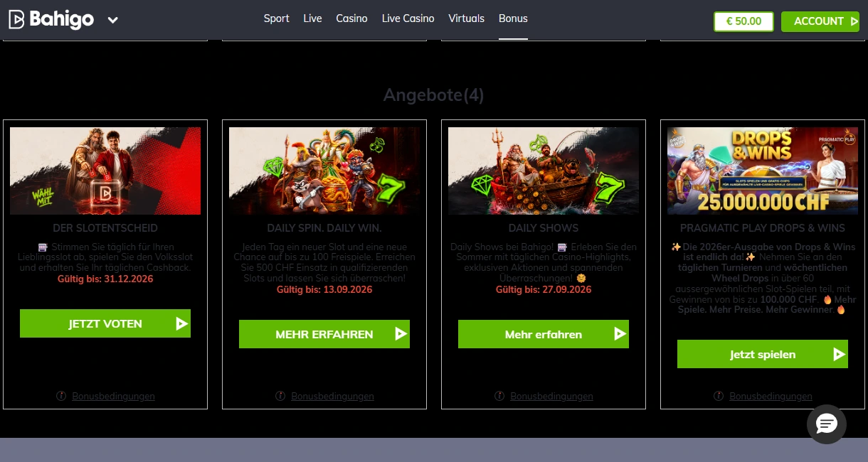 Screenshot des unteren Teils der Bahigo-Homepage. Ein kurzer Begrüßungstext lädt dazu ein, über 3.000 Spielautomaten zu entdecken. Darunter wird in einer 1-2-3-Schritt-Anleitung der Prozess erklärt:bahigo-casino-3.webp